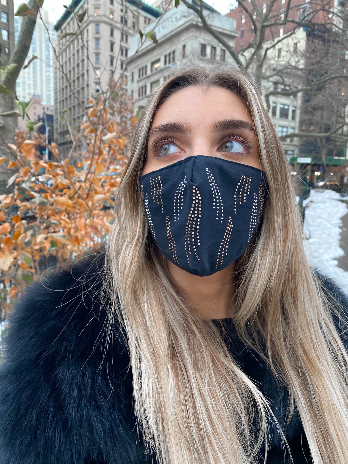 2PC STONE/SOLID FACE MASK