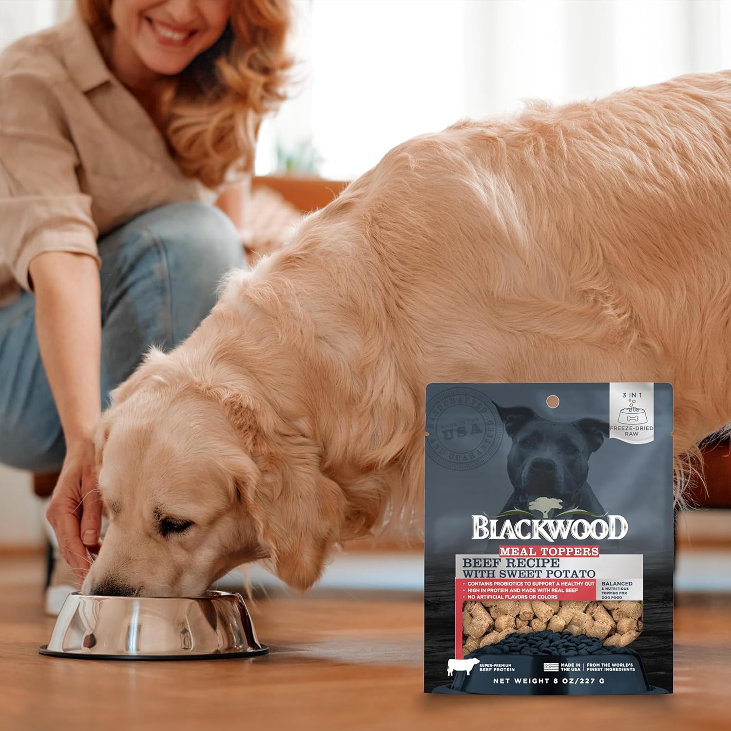 Blackwood Meal Toppers Beef & Sweet Potato Recipe Training Treat & Food Topper for Dogs, 8 oz Bag