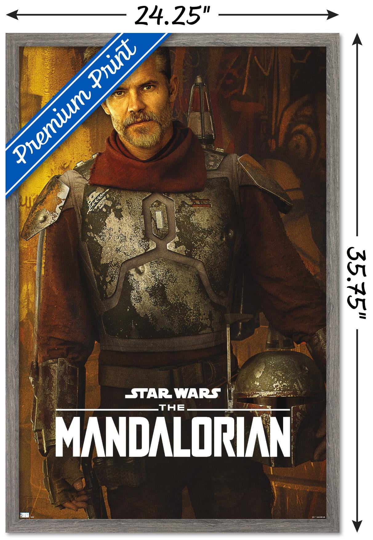 Star Wars: The Mandalorian Season 2 - Cobb Vanth Wall Poster, 22.375" x 34", Framed