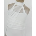 thumbnail image 5 of Manyakai Girls Sleeveless Cutout Back Ballet Dance Leotard Dress for Lyrical Contemporary Dancing Ivory 12, 5 of 7