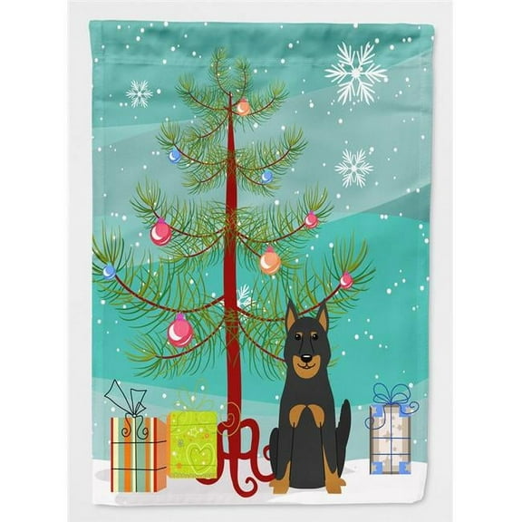 Caroline's Treasures BB4205GF Merry Christmas Tree Beauce Shepherd Dog Flag Garden Size , Small, multicolor
