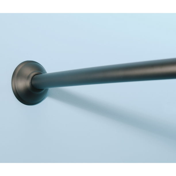 InterDesign Curved Shower Curtain Rod Wall Mount, Bronze, 4172