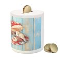 thumbnail image 3 of Letter B Piggy Bank, Alphabet ABC Ocean Theme Elements Starfish Seashell Pale Color, Ceramic Coin Bank Money Box for Cash Saving, 3.6" X 3.2", Dark Coral Pale Blue, by Ambesonne, 3 of 4