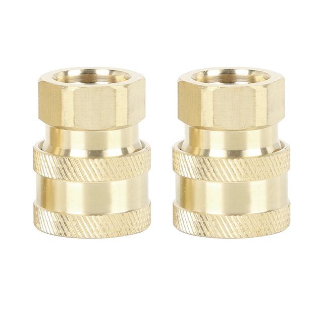 2Pcs Coche R?pido Conector Presi?n Arandela Adaptador 1/4" Rosca Enchufe Unique Bargains Zócalo hembra de conexión rápida