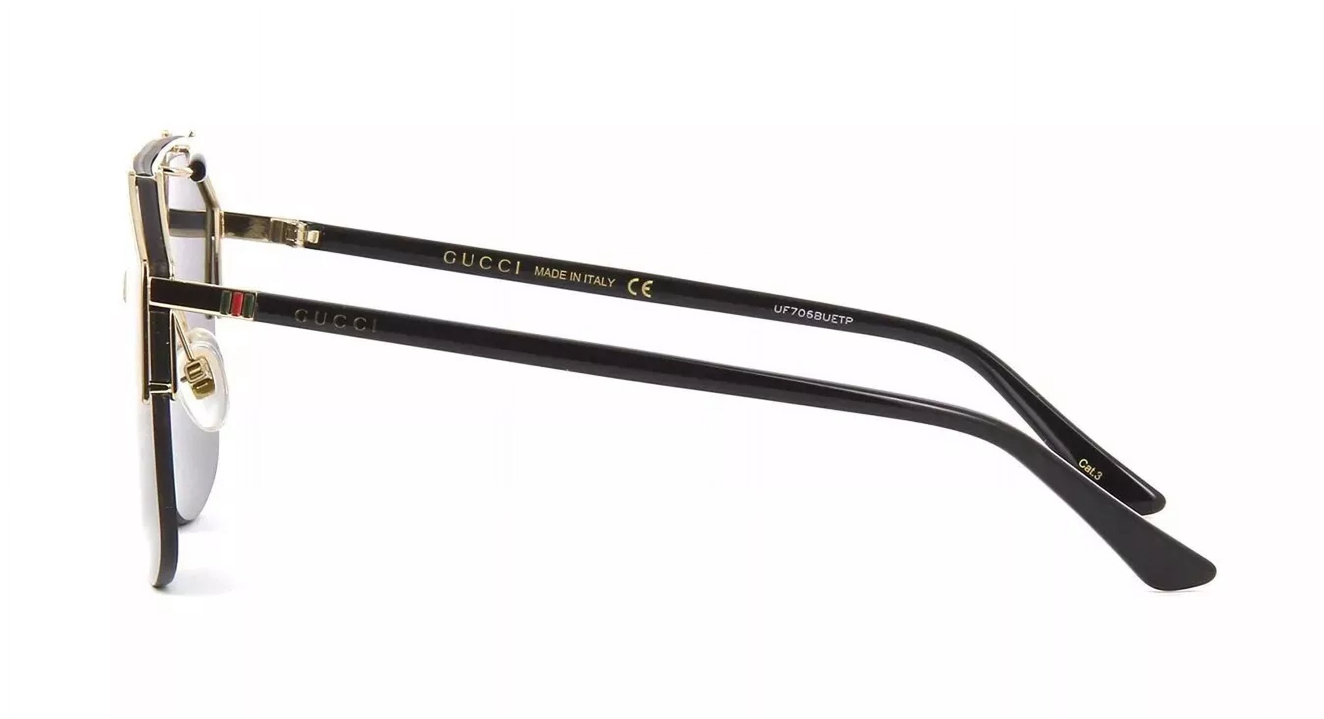 Gucci Grey Shield Ladies Sunglasses 99 #265253G24B Gucci GG1958S 002 Ruthenium Shield Sunglasses - eye-oo.com main image 2