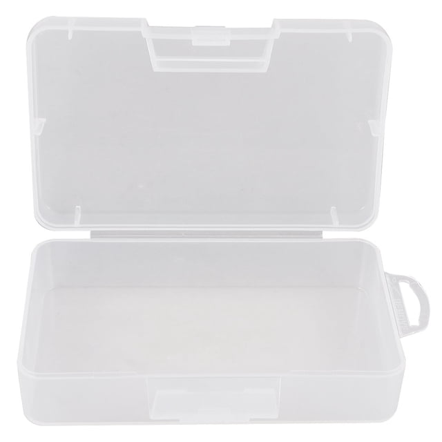 Caja rectangular de plástico transparente para joyería, 14.5 cm x 9 cm x 4 cm