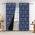 thumbnail image 3 of Aofoto Navy Blue Blackout Curtains for Kids Bedroom,Room Darkening Soundproof Window Treatments Drapes,2 Panels,42x63Inches, 3 of 5