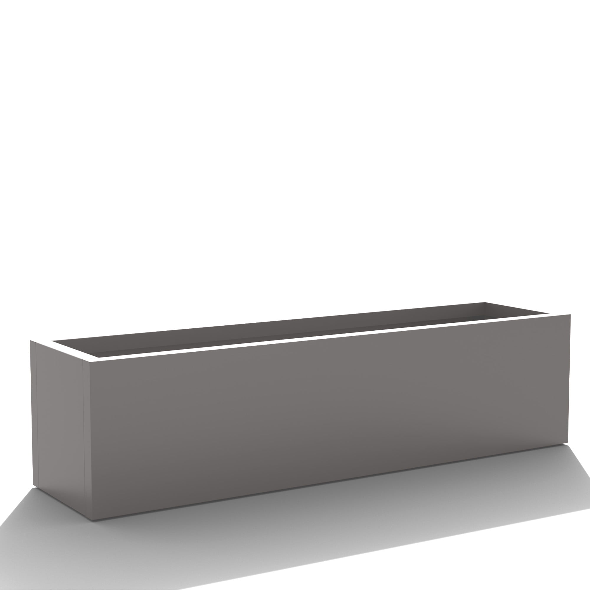 MAYEERTY 36*9*9" Gray Modern Metal Rect Planter with Drainage Hole for Outdoor Gardening & Patio