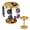 Gold, variant on 360° Rotating Metal Sunglasses Organizer with Storage Tray, Anti-Slip Eyeglass Holder, Eye Glass Display Rack for Desk ,Dresser, Nightstand, Home Decor (Black)