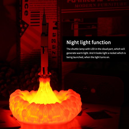 Onever 3d Print Space Shuttle Lamp Rechargeable Night Light For Space Lovers Moon Lamp As Room Decoration Walmart Canada