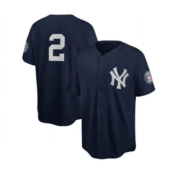 New York Yankees Maillot de Baseball Manteau 7 Jet 2 Nom de Joueur Adulte Réplique