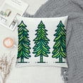 thumbnail image 2 of Leisuo Merry Christmas Trees Green Throw Pillow Covers, Let it Snow Holiday Cushion Case Decoration for Sofa Couch, 2 of 5