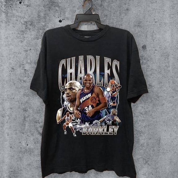 Vintage 90s Charles Barkley Shirt Homage Retro Classic Graphic Tee Bootleg Bestseller Unisex Sport Gift