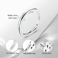 thumbnail image 5 of Lancharmed Ring for Women Silver Plated Rings 2Mm Wide Adjustable Thumb Women Gifts for Birthday, 5 of 7