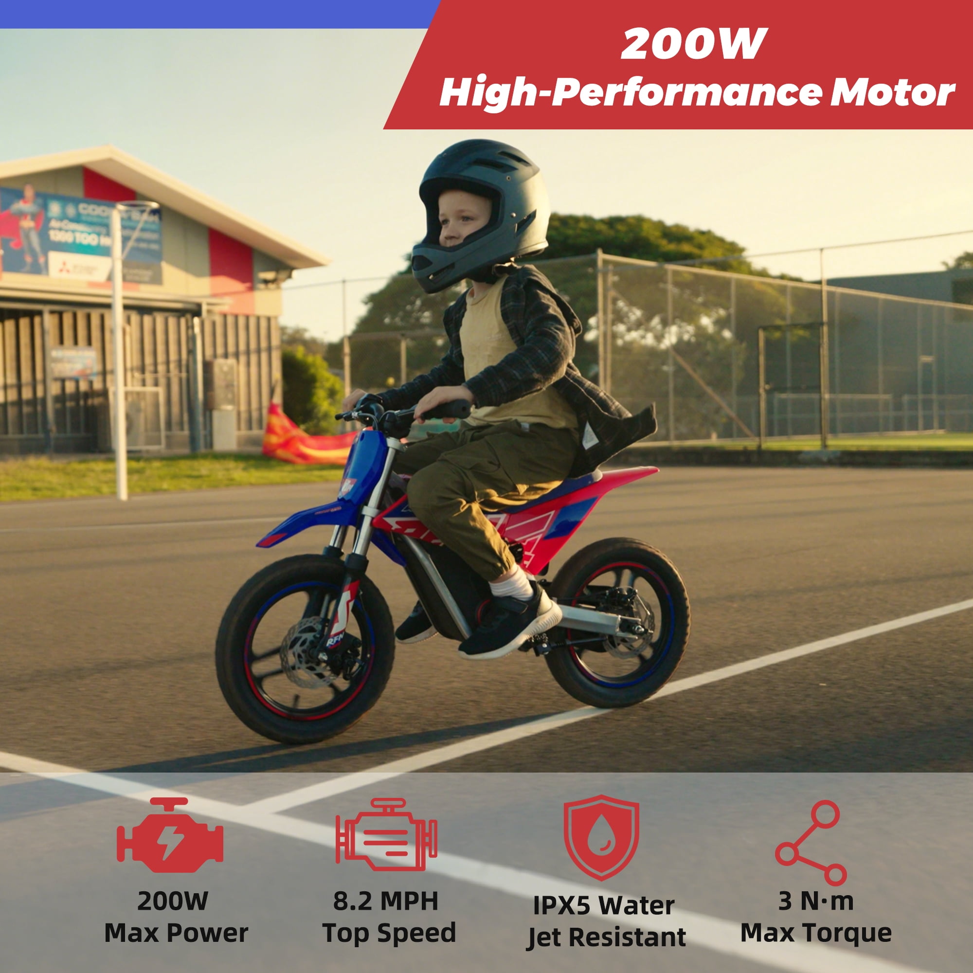 RFN, Kids Electric Dirt Bike, SX-E150 24V 200W, Red - Walmart.com