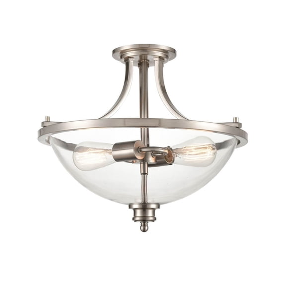 Millennium Lighting - Forsyth - 2 Light Semi-Flush Mount-17 Inches Tall and