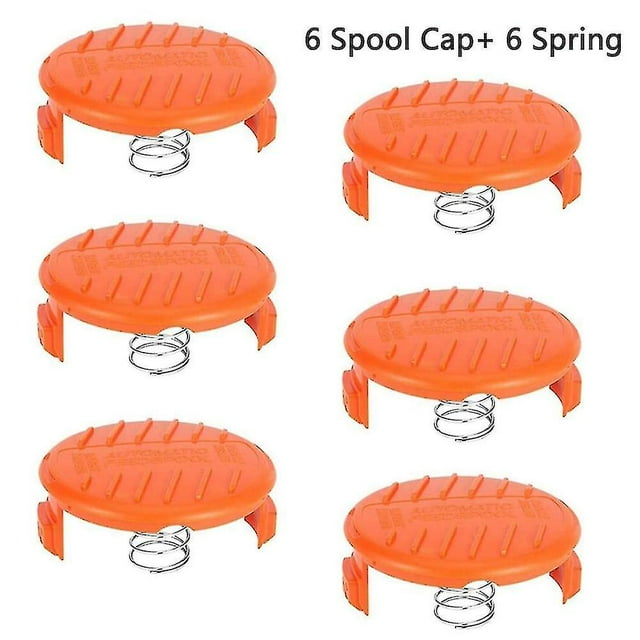 Compatible Reemplazo De Las Tapas De La Tapa Del Carrete De Repuesto De La Cortacésped Black & Decker Af-100 Con Resorte Para La Herramienta De Carrete De La Recortadora Material A