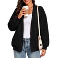 thumbnail image 6 of HomeDM Women's Cardigan Sweatshirt with Pocket Long Sleeve Solid Color Open Front, 6 of 9