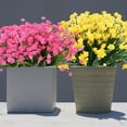 thumbnail image 4 of Morttic 10 Bundles Artificial Flowers for Outdoor Decoration, UV Resistant Faux Outdoor Plastic Greenery Shrubs Plants Fake Flowers Planter Home Garden Decor (Pink), 4 of 14