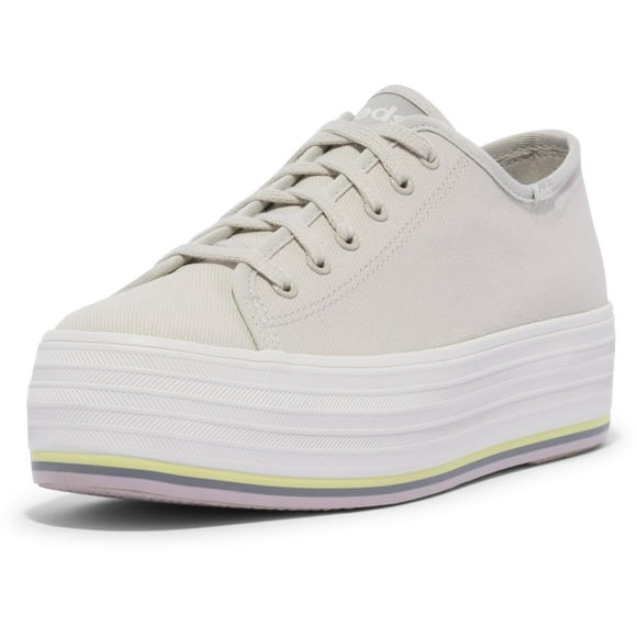 Sneaker Keds Triple Up Canvas para mujer, color gris, talla 9