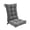 Dark Gray, variant on Millsilo 38" x 17" x 3" Indoor Tufted Rocking Chair Cushion & Seat Pad with Non-Slip Base & Secure Ties — Navy Blue