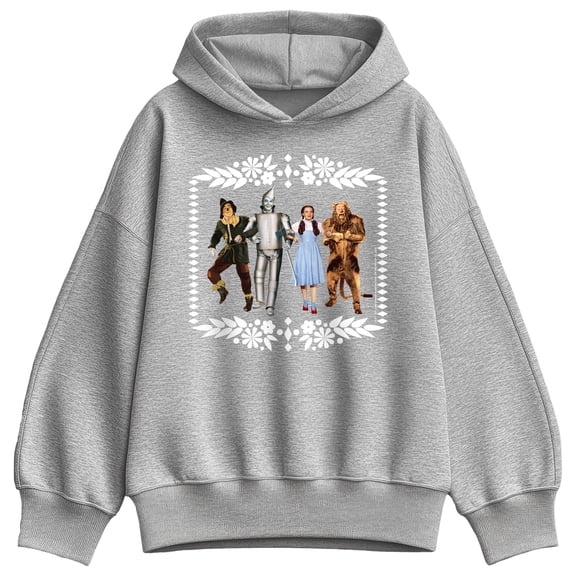 Wizard of Oz - Oz Group White Border - Women's Oversized Fleece Hoodie Sweatshirt