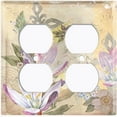 thumbnail image 3 of Metal Light Switch Plate Cover Floral Nature Postcard Newspaper Damask FLW090, 3 of 13