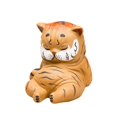 thumbnail image 4 of Figurine d'Animal de Compagnie Tigre Assis en Argile Mini Thé Décoration de Table, 4 of 9