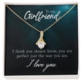 thumbnail image 2 of To My Girlfriend I Think You Should Know Alluring Ribbon Necklace Message Card, 2 of 20