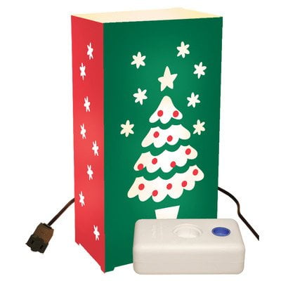 Luminarias Christmas Tree 10 Count Electric Luminaria Kit with Lumabases