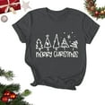 thumbnail image 4 of Aofany Merry Christmas Plus Size Shirt Women Christmas Trees T-Shirt Xmas Short Sleeve Tees Funny Holiday Tops, 4 of 4