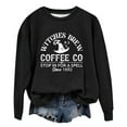 thumbnail image 2 of Witches Brew Coffee Halloween Sweatshirts for Women Long Sleeve Crewneck Funny Witch Graphic Sweatshirt Pullover Tops, 2 of 5