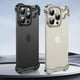thumbnail image 2 of Funda de teléfono con almohadilla de esquina de aleación de aluminio para iPhone 15, 13, 14 pro Max, con película de lente, parachoques de aleación de titanio, cubierta de protección a prueba de golpe, 2 of 5