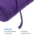 thumbnail image 3 of Cuerda de algodón Uxcell, cuerda trenzada, morado oscuro, 100m/109 yardas para colgar en la pared, nudos de macramé, 3 of 5