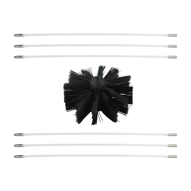Cepillo de chimenea, secador, cepillo de ventilación, campana extractora, cepillo de limpieza de manguera, cepillo de limpieza de pared interior de 6 varillas perfecl cepillo para limpiar chimeneas