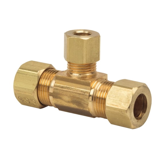 Thrifco Plumbing 9464012 64 3/8 Inch x 1/4 Inch Lead-Free Brass Compression Tee