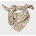 thumbnail image 3 of Bimba Pink Pine & Leaves Pure Silk Printed Scarf Dupatta Head Neck Wrap Bandanas For Women 40 x 40 Inches, 3 of 6