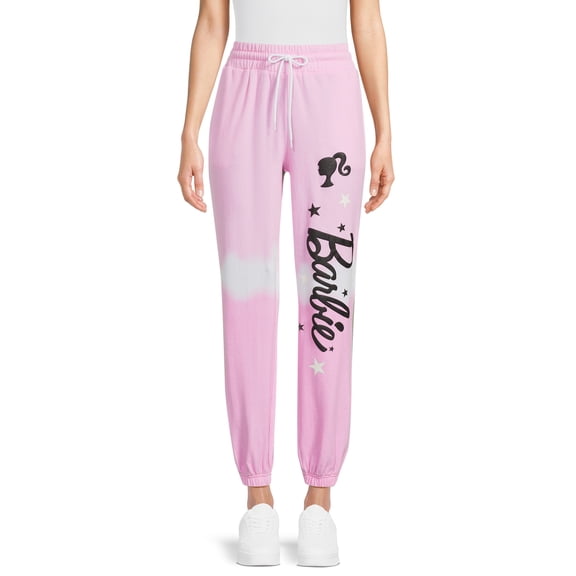 Barbie Juniors Graphic Jogger Pants, 28” Inseam