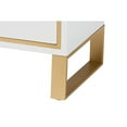 thumbnail image 6 of Baxton Studio Giolla Contemporary Glam and Luxe White Finished Wood and Gold Metal 2-Drawer Nightstand, 6 of 7