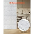 thumbnail image 2 of 3D Wall Panels 33 Pack 11.81x11.81 Inch PVC Modern Art Minimalist Diamond Tiles 32 Sq Ft Coverage Accent Wall Panel Interior Home Decor for Ceiling Bedroom Living Room Gaming Room Matte White, 2 of 6