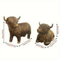 thumbnail image 5 of SSZMDLB under $5 2Pcs Resin Cow Ornament, Garden Cow Ornament, Highland Cattle Home Decor Statue, Resin Animal Figure for Dining Table Foyer Display, Office Desk Decorative Piece, 5 of 9
