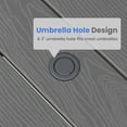 thumbnail image 2 of JUSTLET Outdoor Patio Dining Table, Patio Furniture, Gray (No Chairs), 2 of 5