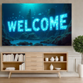 thumbnail image 7 of Neon Style Welcome Banner with Floral Elements and World Map Design Party Decorations Backdrop Photography Props for Gatherings Events and Celebrations, 7 of 7