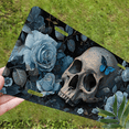 thumbnail image 5 of 1 Pcs 2D Flat License Plate Covers & Frames, Skull with Blue For Decorative Front, Waterproof For Decoration Aluminum License Plate Covers & Frames Cover For Men Women, 12" X 6", 5 of 6