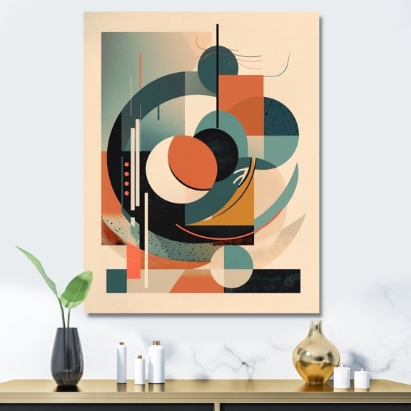 DESIGN ART Designart "Green Peach Elegance Iii" Minimalism Wall Art Prints 12 in. wide x 20 in. high