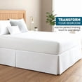 thumbnail image 2 of 550-TC Egyptian Cotton Dust Ruffle/Bed Skirt Queen Size 1-Pieces Split Corner Tailored Bed Skirt 14" Inch Drop Length White Solid, 2 of 6