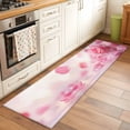 thumbnail image 4 of Pink Rose Fantasy Runner Rug 2x6 Washable Kitchen Rug Non-Slip Lightweight Thin Soft Low Pile Bathroom Runner Elegance Floral Romantic Reflection Carpet for Hallway Laundry Room Bedroom Entryway, 4 of 8