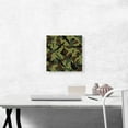 thumbnail image 2 of ARTCANVAS Army Green Brown Black Camo Camouflage Bird Pattern Canvas Art Print - Size: 12" x 12" (0.75" Deep), 2 of 9