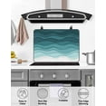 thumbnail image 5 of nqOlkjepod Large Induction Cooktop Protector Mat 36"x21", Turquoise Stripes Stove Top Covers for Electric Stove, Farmhouse Gradient Sea Waves Beach Stove Burner Cover Mats, Glass Top Stove Cover, 5 of 8