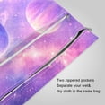 thumbnail image 3 of 2 Pack Wet Dry Bags,Cute Cosmic Planets Clouds Waterproof Reusable Dual Zipper Bags for Swimwear, Gym Clothes, Toiletries, Baby Diapers, 3 of 8